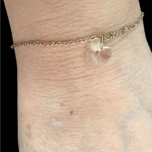 Elegant Gold plated crystal Heart Bracelet